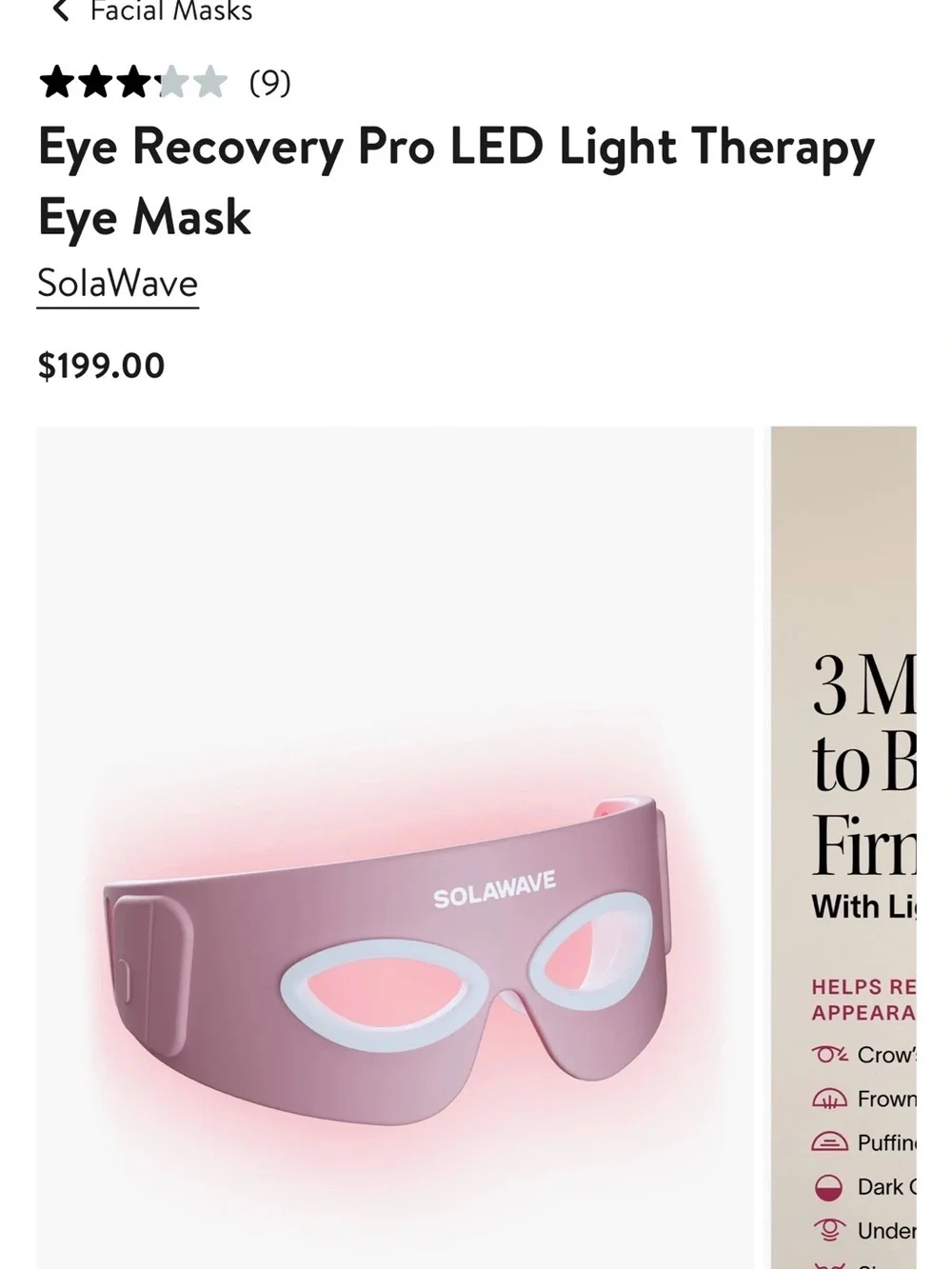 Solawave Red Light Eye Mask, Solawave Red Light Wand & Medicube Booster